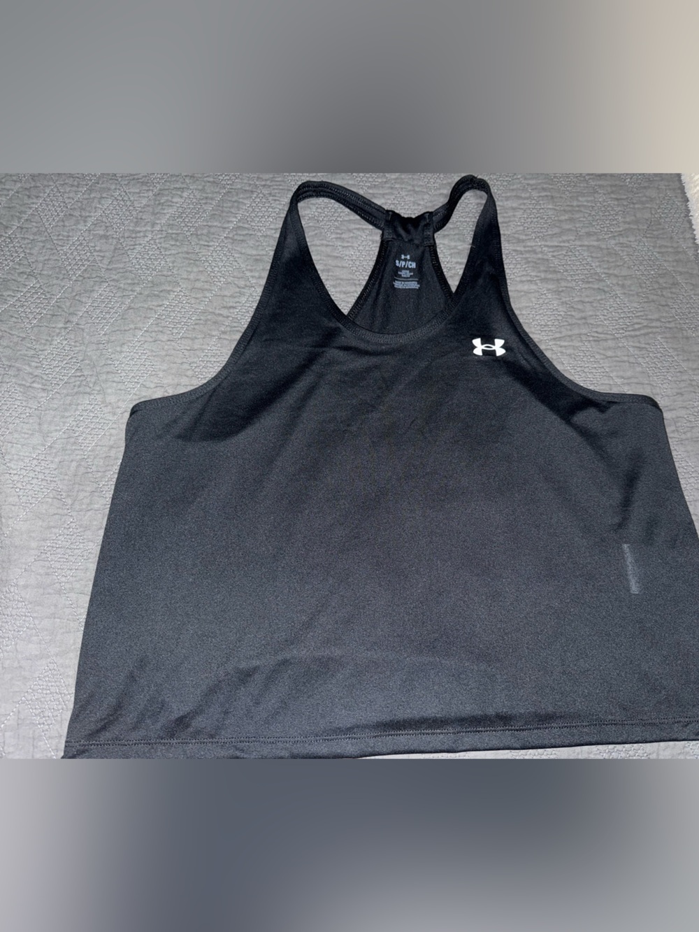 Under Armour Women’s Black Loose Fit Racerback Workout Tank Top Size Small